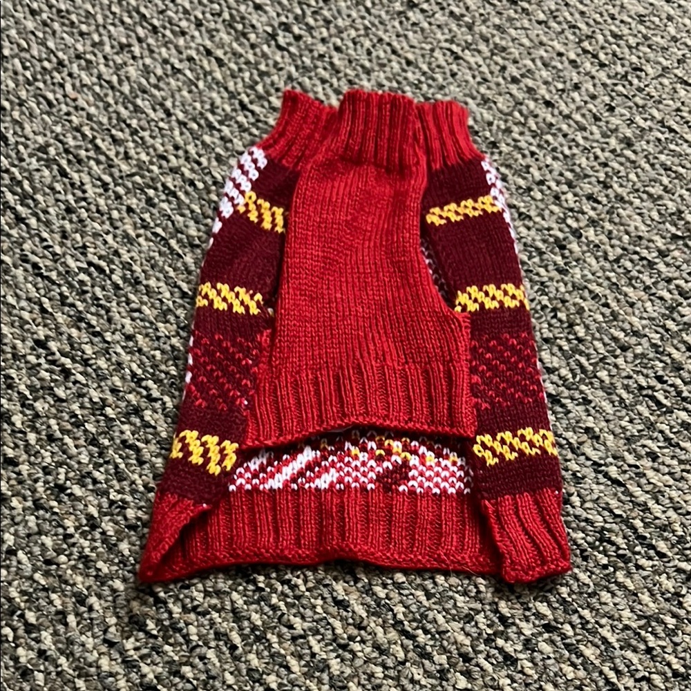 4/$15 Red and Yellow Knit Dog Sweater